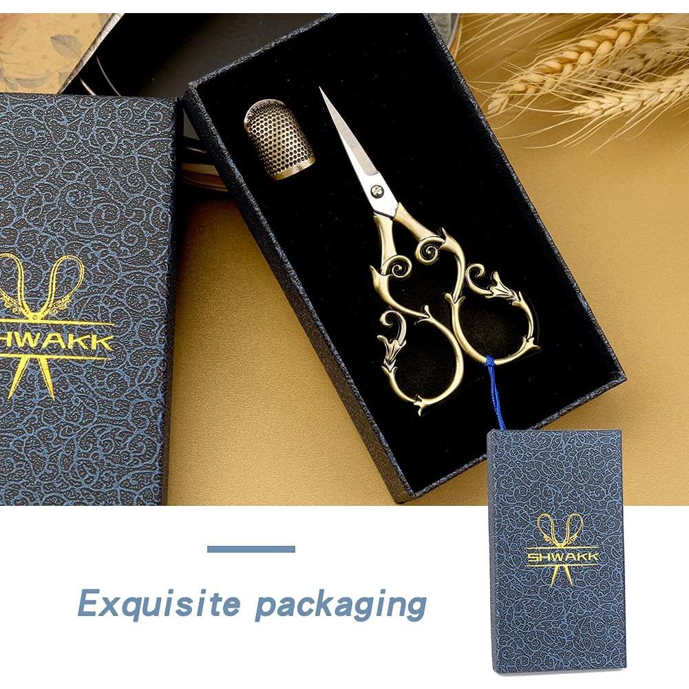 Tijeras de Bordado SHWAKK 11.3cm Flor de Calabaza Vintage