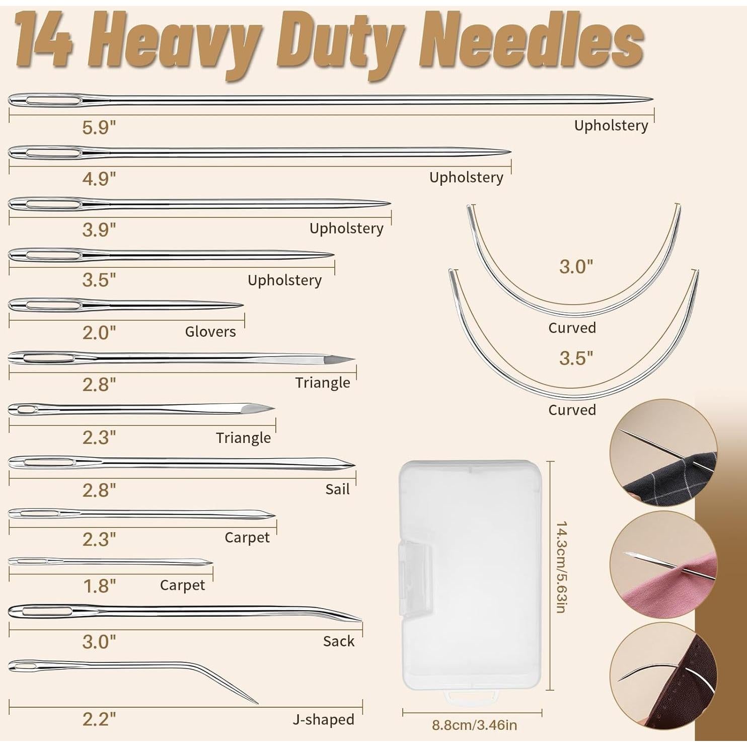 Kit de Reparación de Tapicería IMZAY 132 Yards Hilo 0.55MM 0.8MM