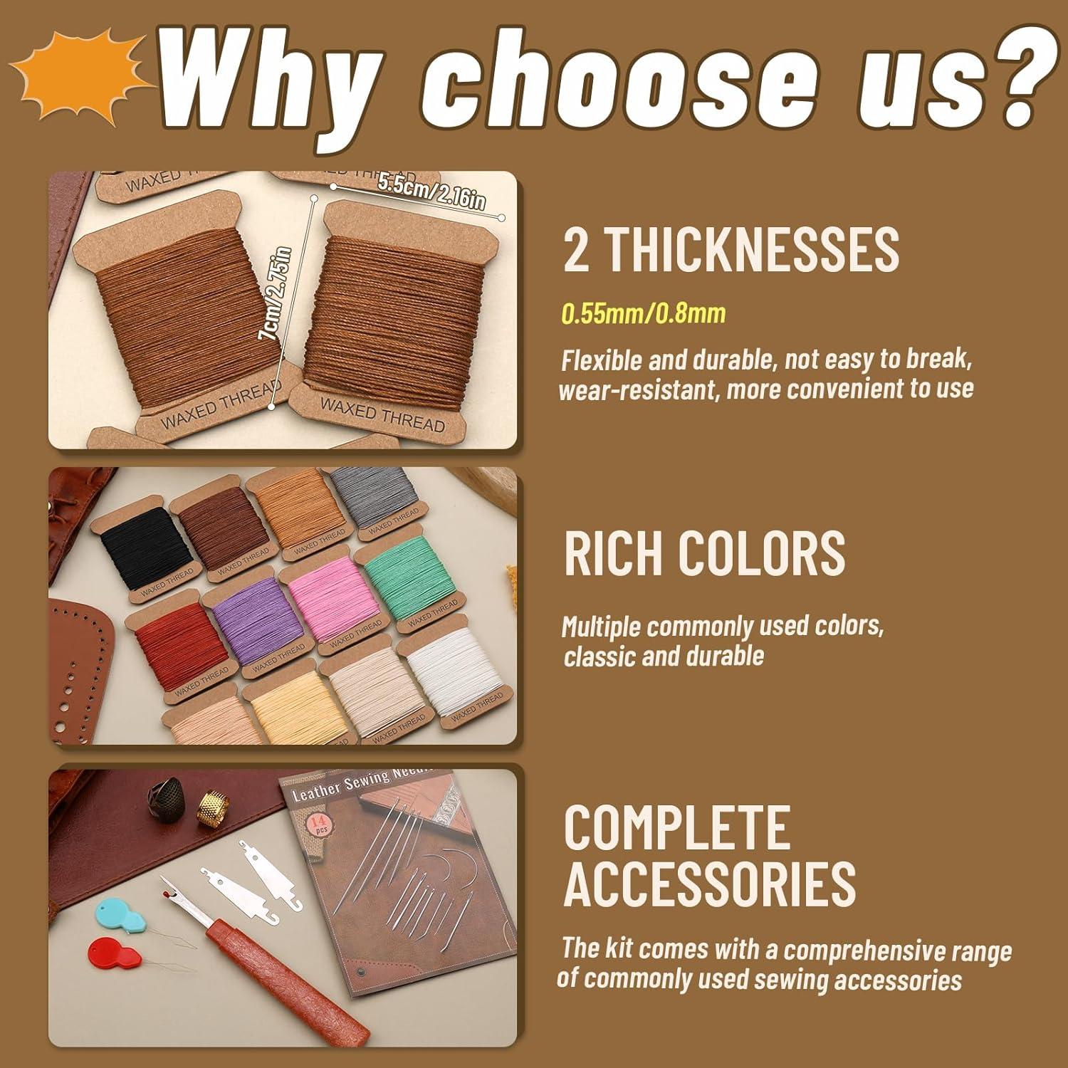 Kit de Reparación de Tapicería IMZAY 132 Yards Hilo 0.55MM 0.8MM