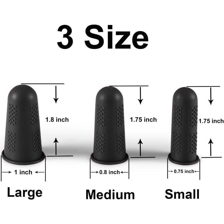 Protectores de Dedos de Silicona AUSWAUR 12 Piezas 3 Tamaños