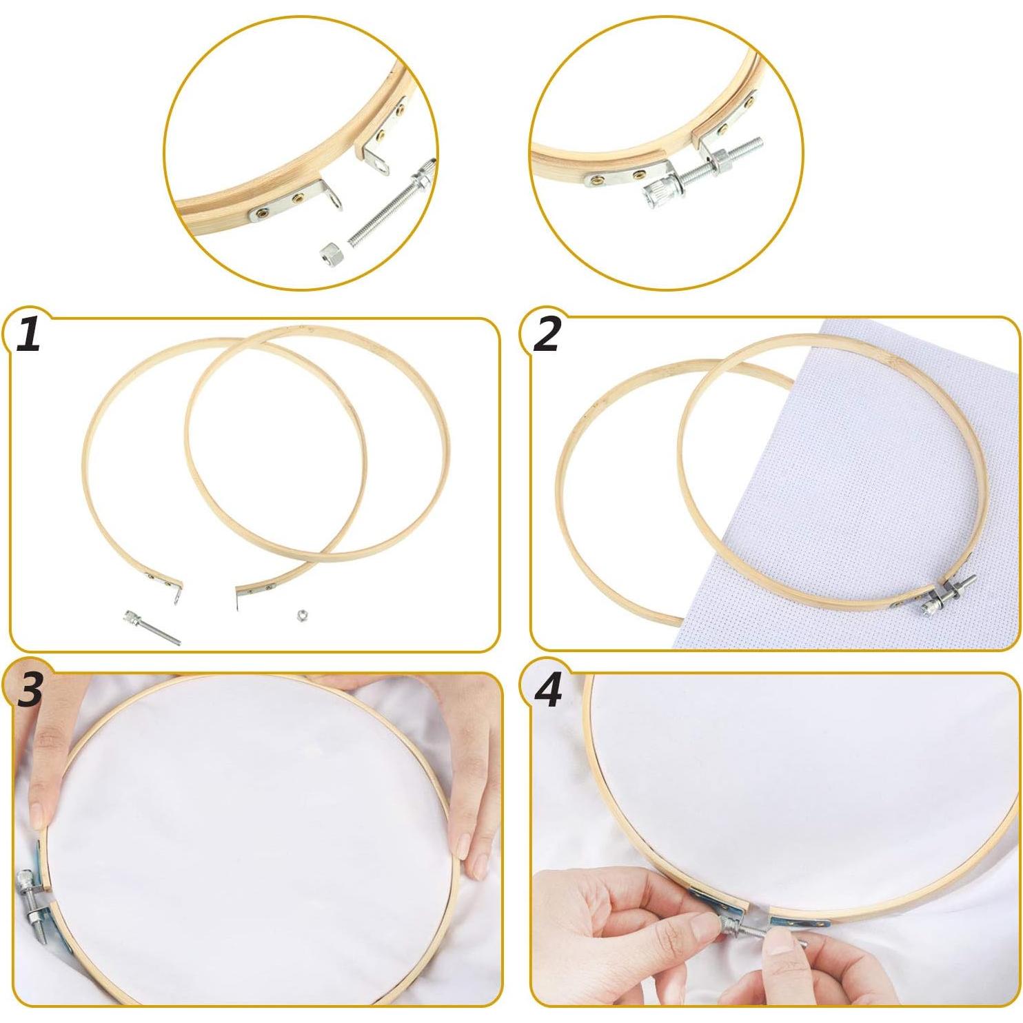 Kit de Bordado Mudder 53 Piezas con Aros y Herramientas