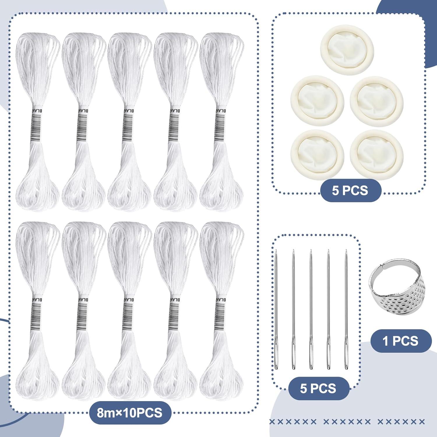 Kit de Bordado Sashiko Yousoontic 21 Piezas con Agujas y Hilos