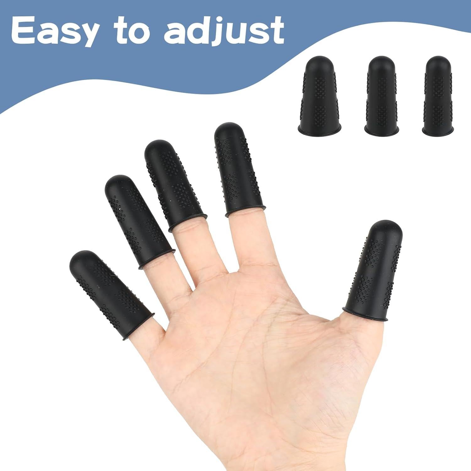 Protectores de Dedos de Silicona Styquenzer - 12 Piezas 3 Tamaños