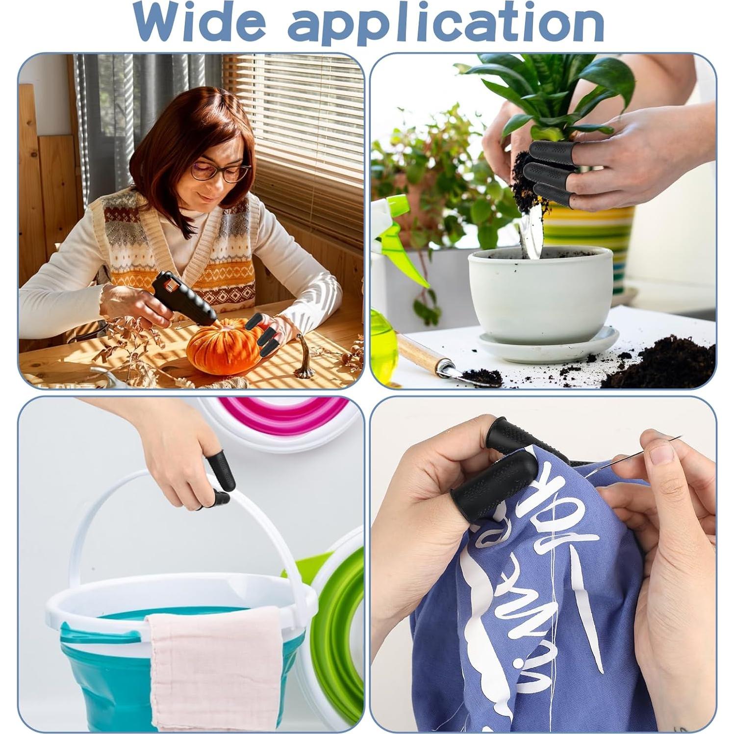 Protectores de Dedos de Silicona Styquenzer - 12 Piezas 3 Tamaños