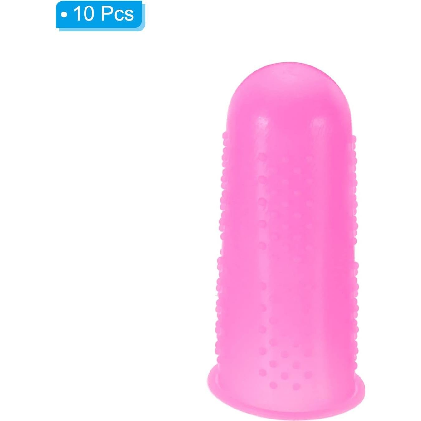 Protectores de Dedos de Silicona PATIKIL Rosa Talla Mediana - 10 Pzas