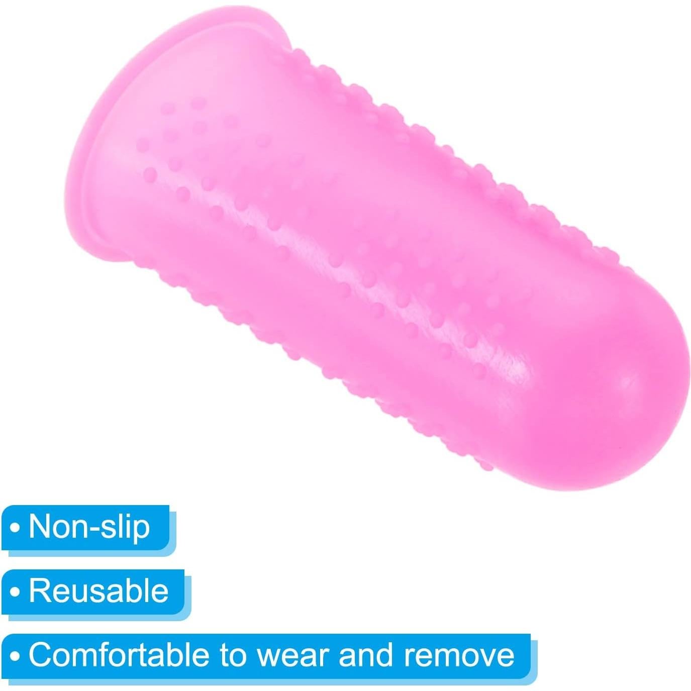 Protectores de Dedos de Silicona PATIKIL Rosa Talla Mediana - 10 Pzas