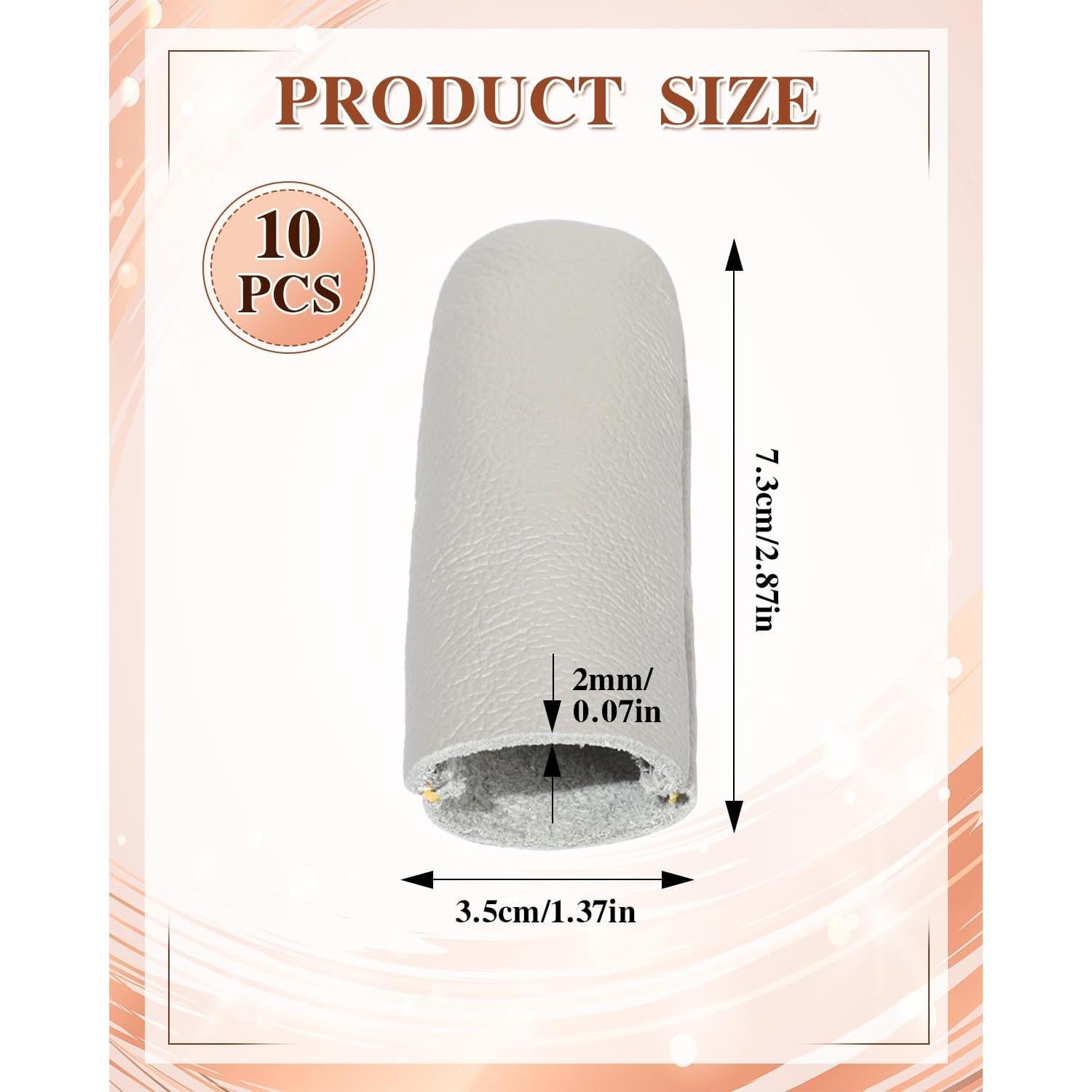 Dedales de Cuero EORTA - 5 Pares Protectores para Costura