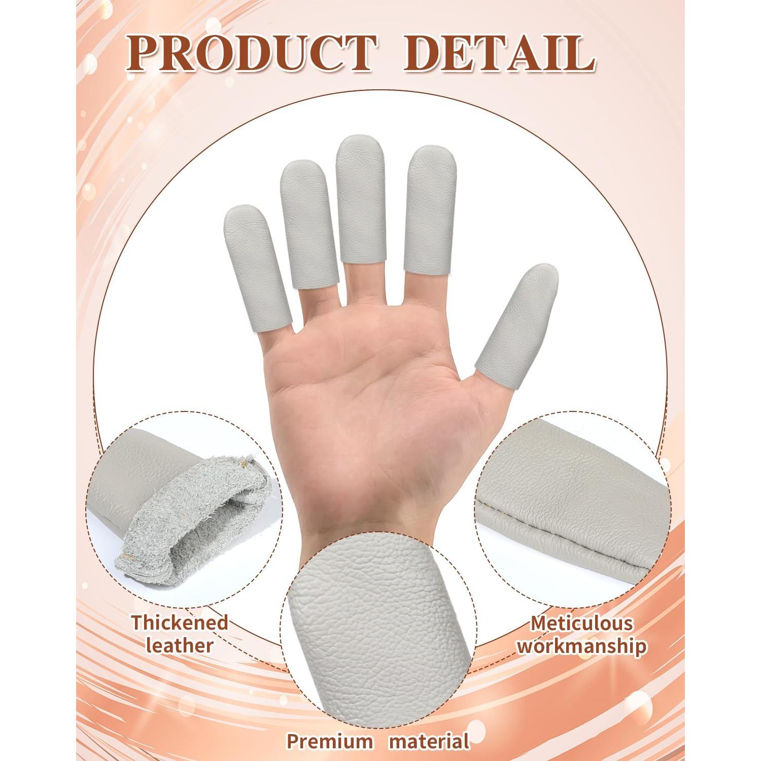 Dedales de Cuero EORTA - 5 Pares Protectores para Costura