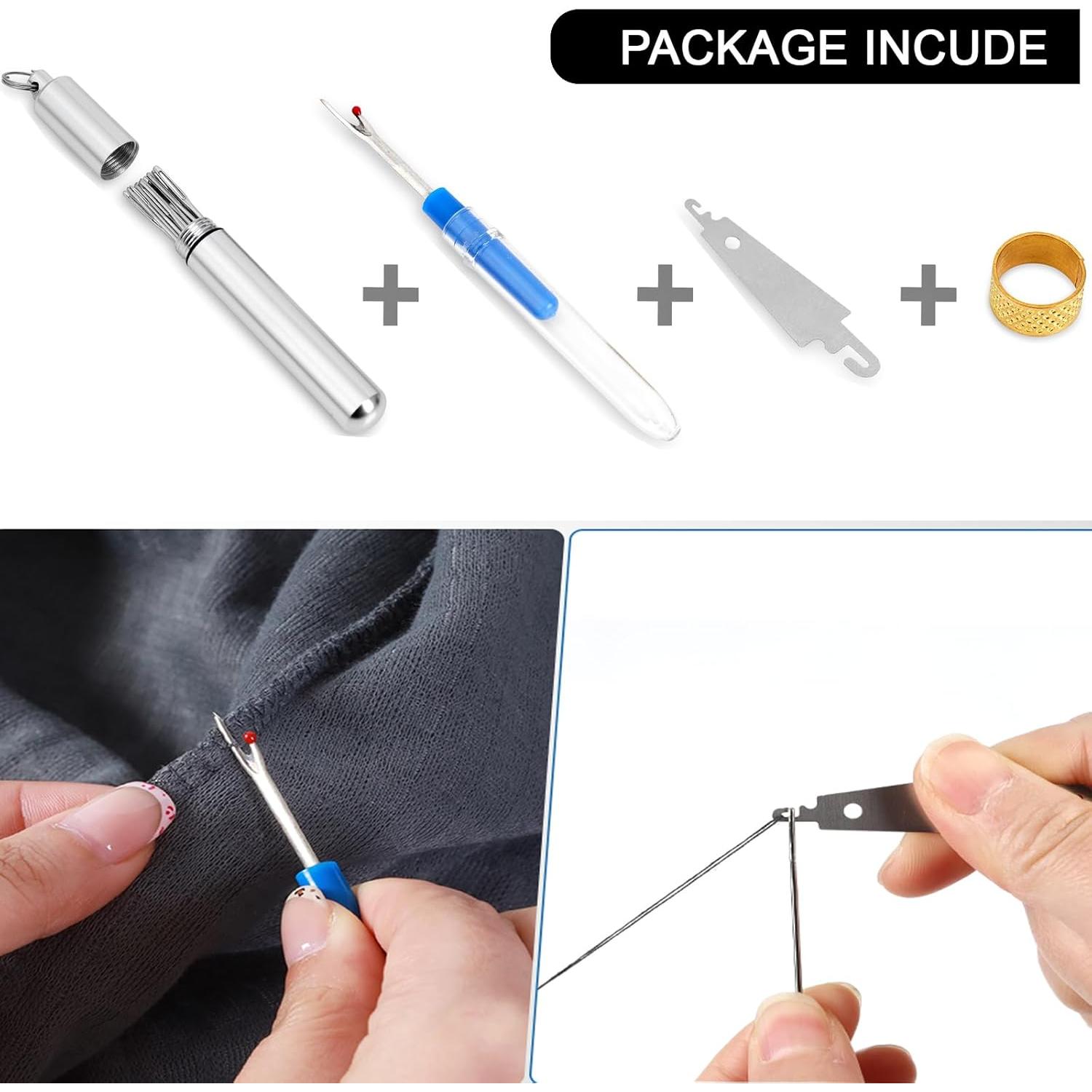 Agujas de Bordado KYUEWRT - 25 Piezas, 5 Tamaños, Aluminio