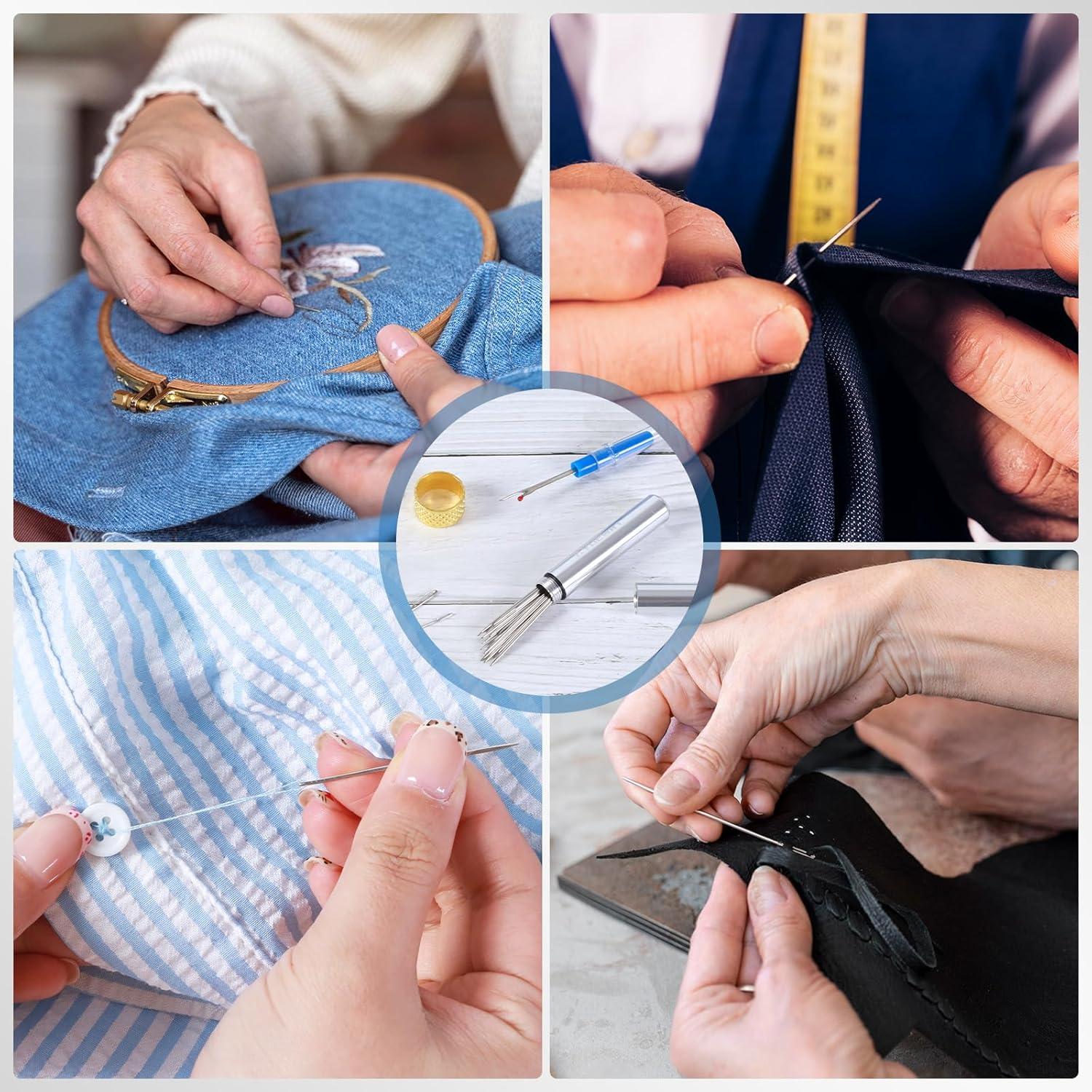 Agujas de Bordado KYUEWRT - 25 Piezas, 5 Tamaños, Aluminio