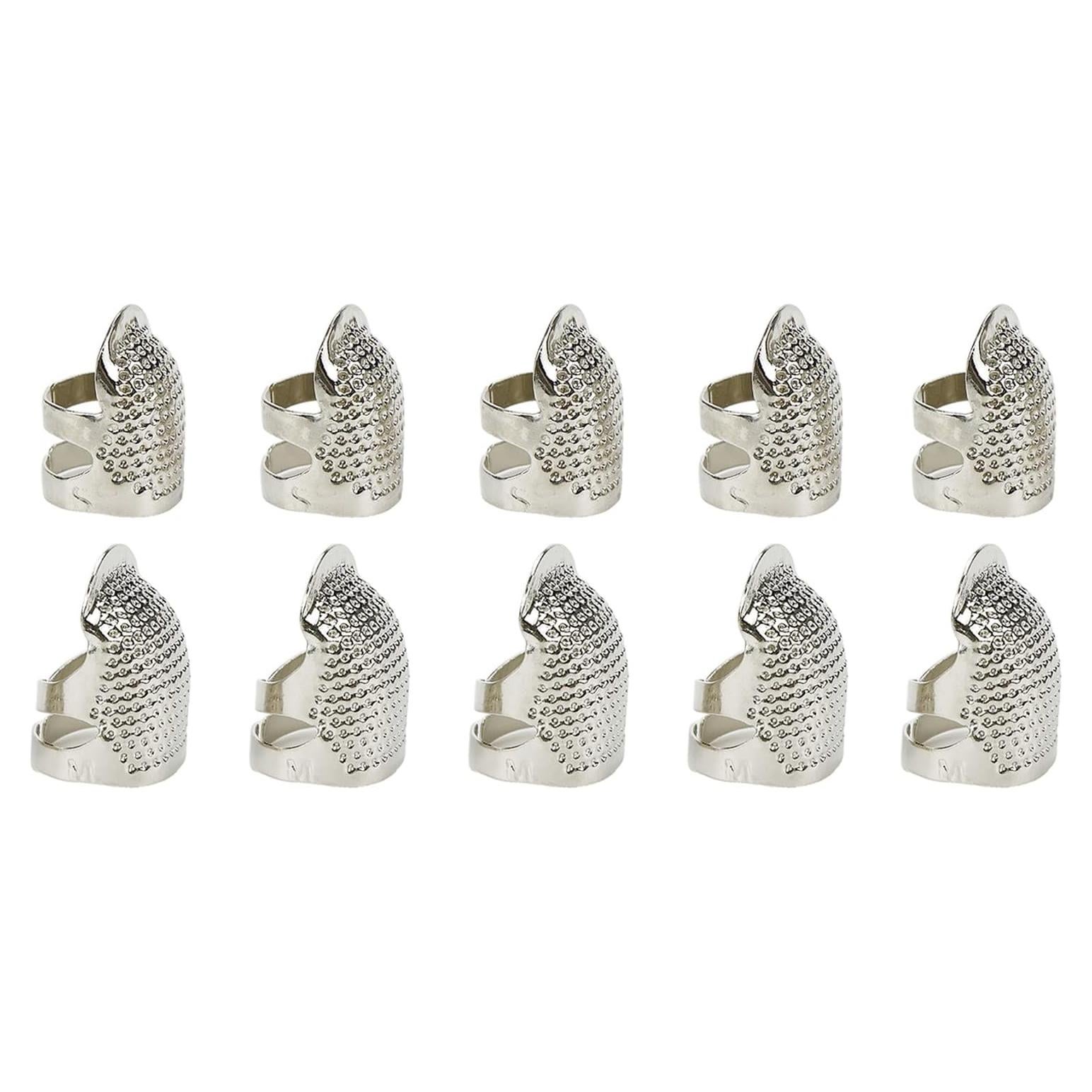 Dedales de Costura Ajustables Tsnamay Plata 10 Piezas