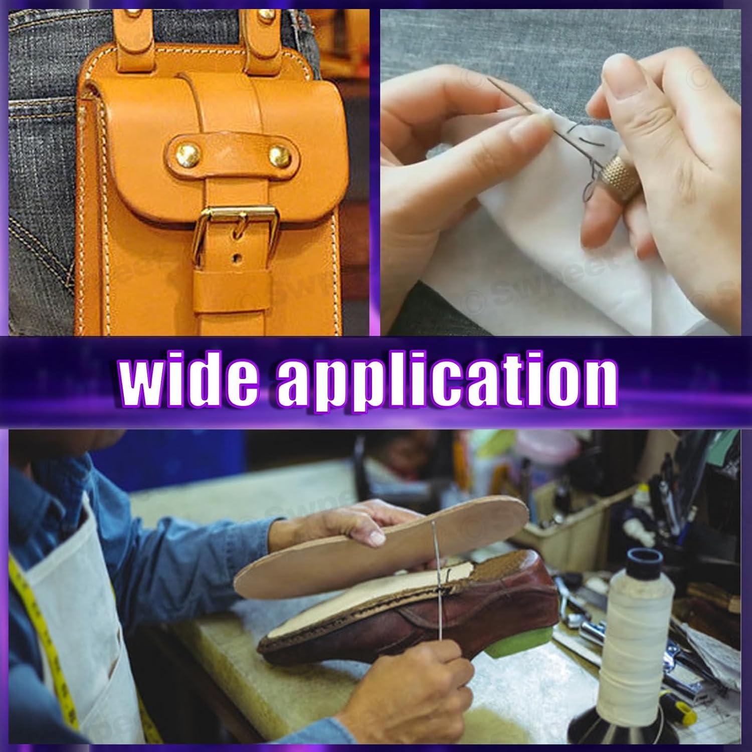 Kit de Agujas de Coser de Cuero Swpeet 19 Piezas con Hilo