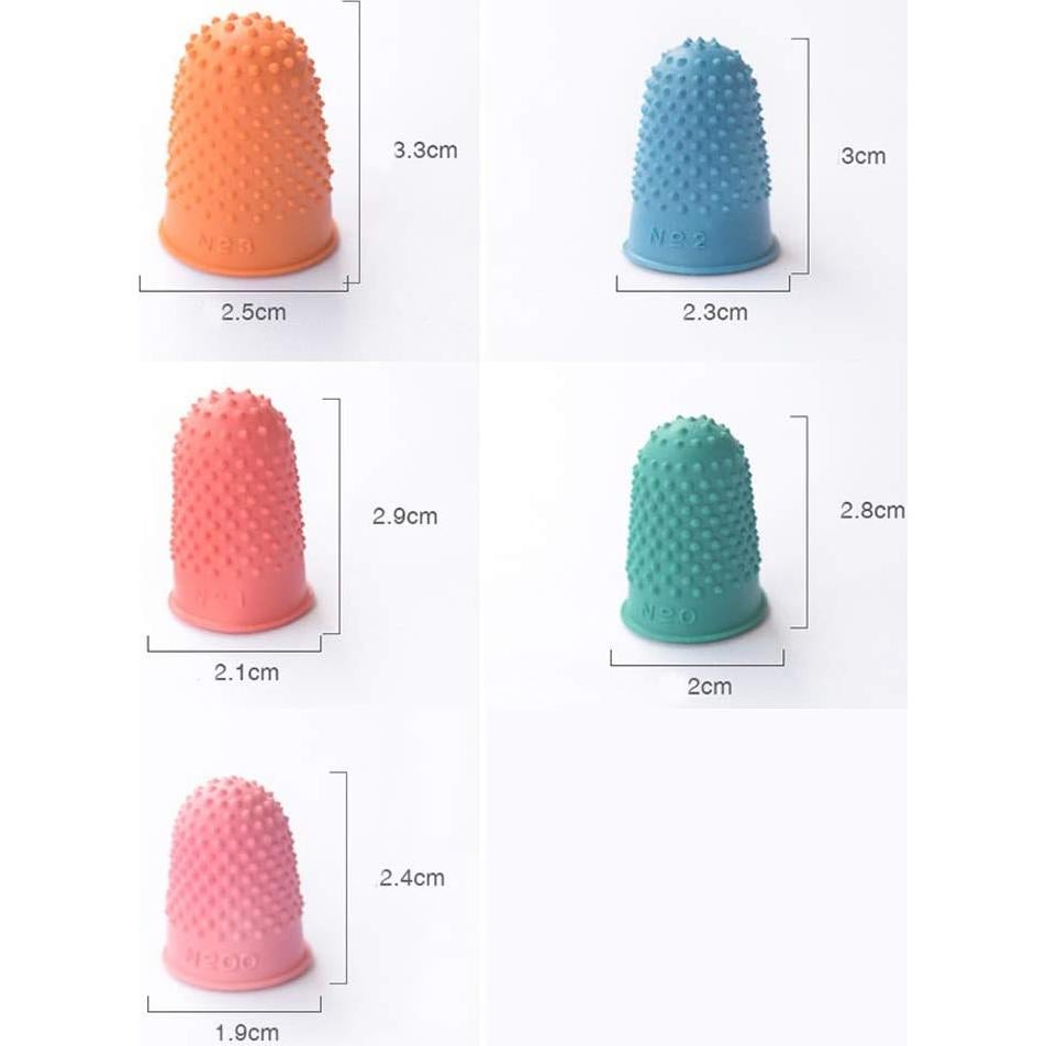 Protectores de Dedos de Goma 5 Pcs - Antideslizantes y Reutilizables