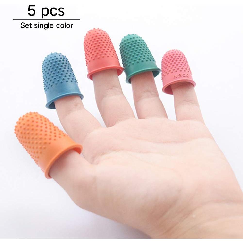Protectores de Dedos de Goma 5 Pcs - Antideslizantes y Reutilizables