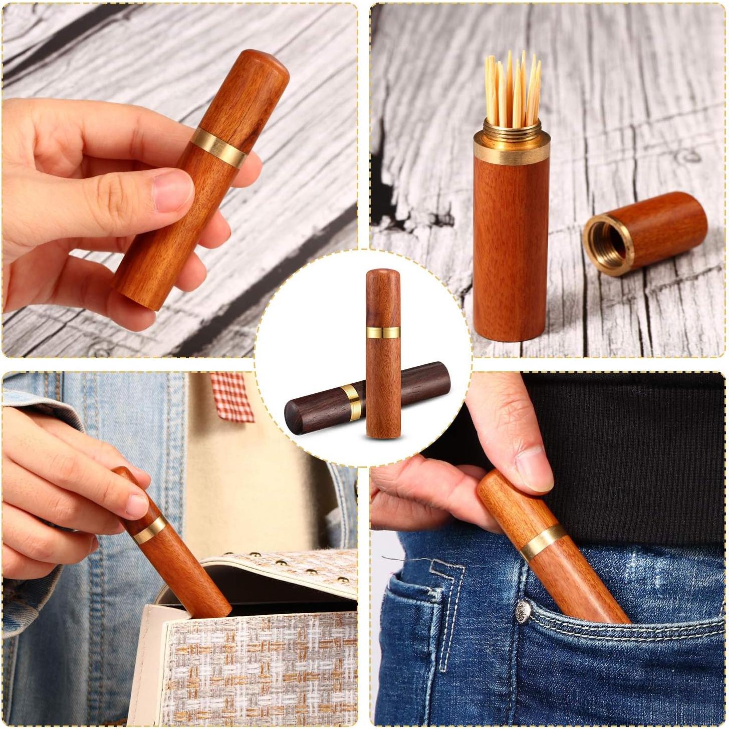 Set de Costura WILLBOND: 2 Cajas de Agujas de Madera y 24 Agujas Doradas