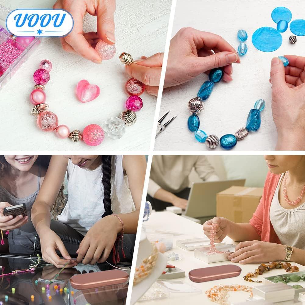 Juego de Agujas para Beading UOOU - 77 Piezas, Incluye Dedal