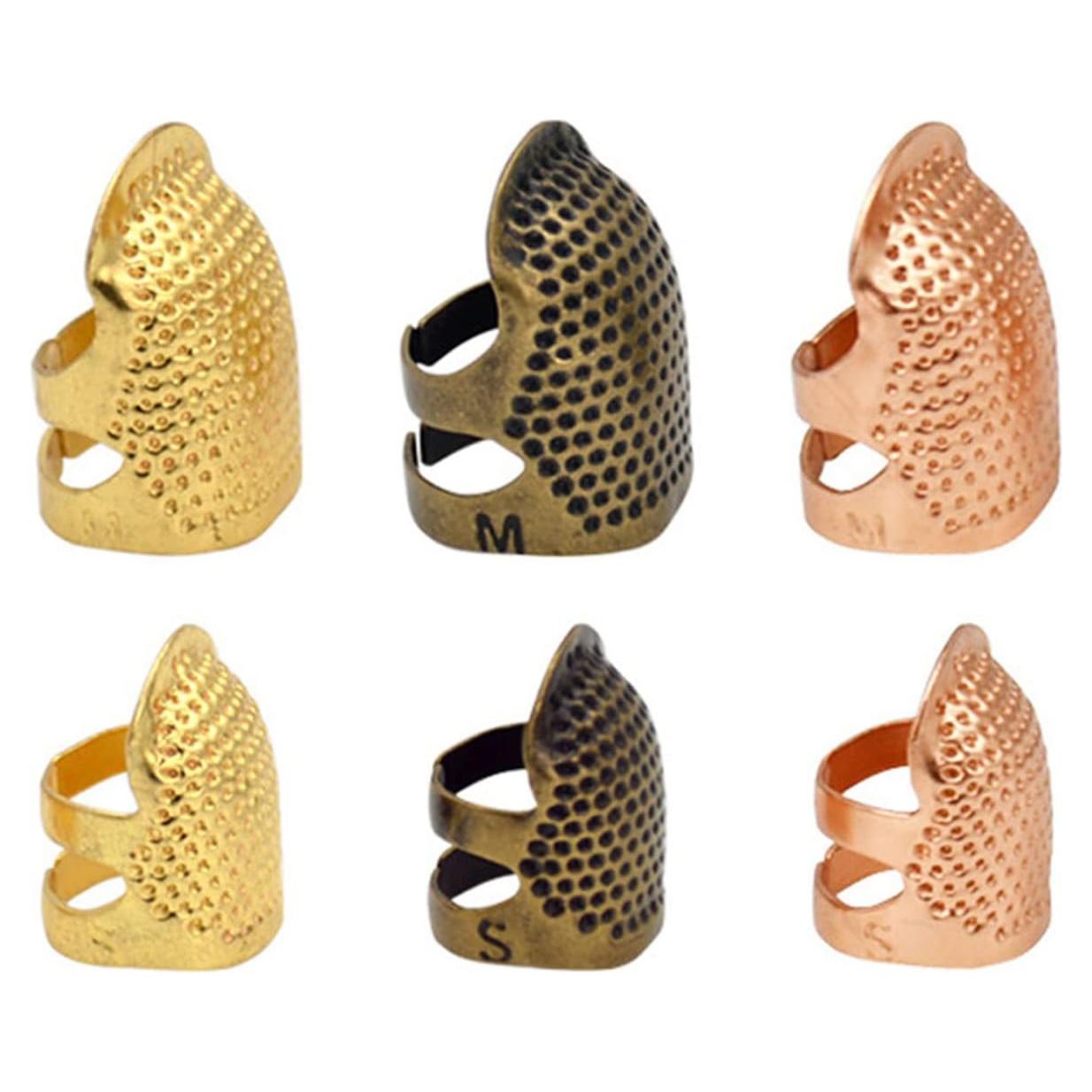 Paquete de 6 Dedales de Costura CIMERAC Ajustables Metal