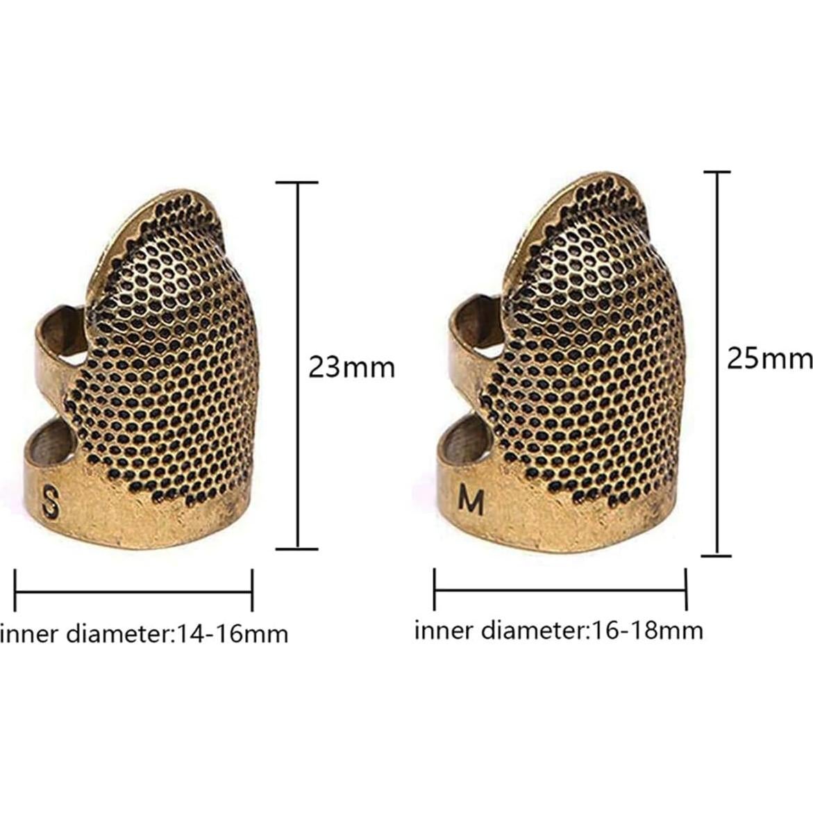 Paquete de 6 Dedales de Costura CIMERAC Ajustables Metal