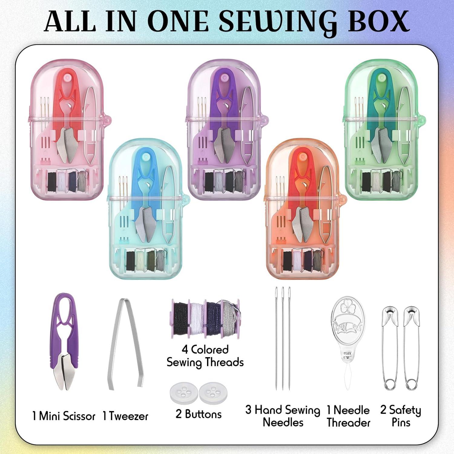 Kit de Costura de Viaje Mini Solsew 10 Piezas Portátil