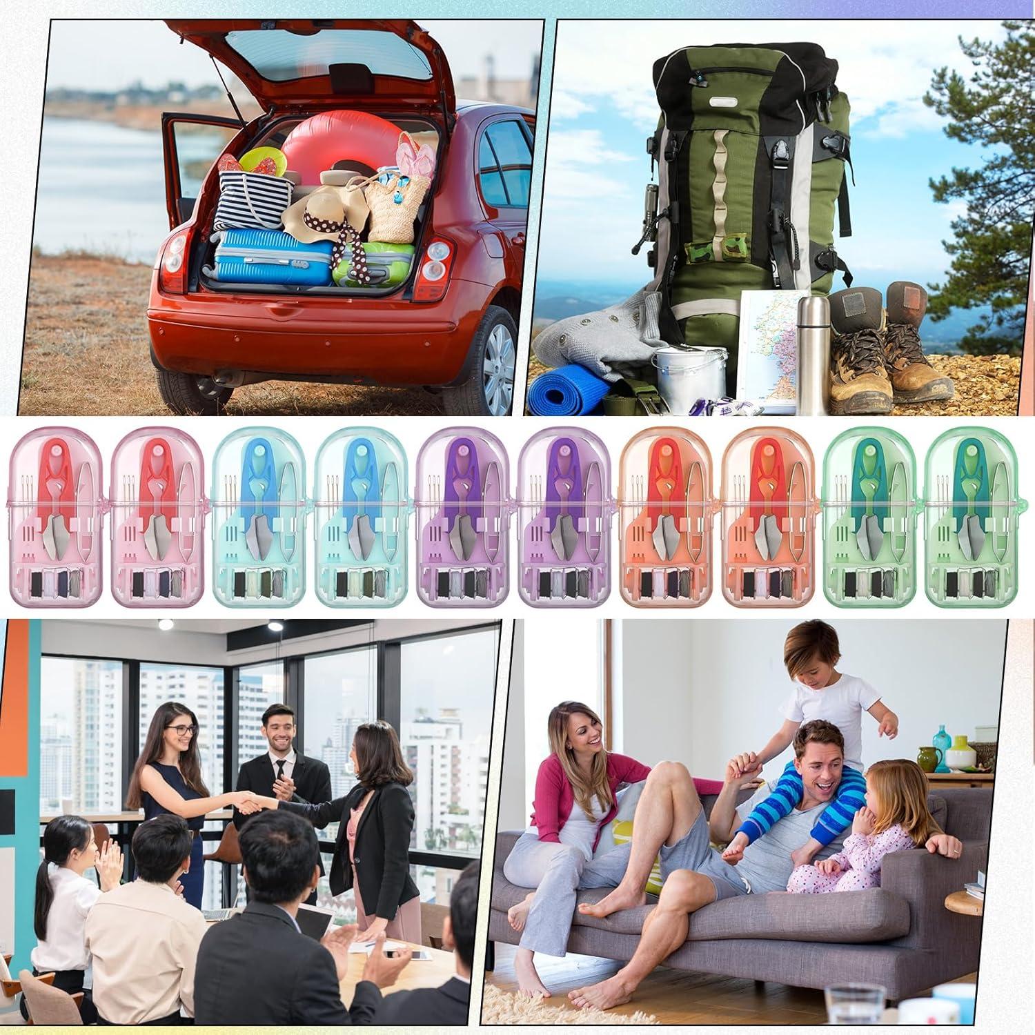 Kit de Costura de Viaje Mini Solsew 10 Piezas Portátil