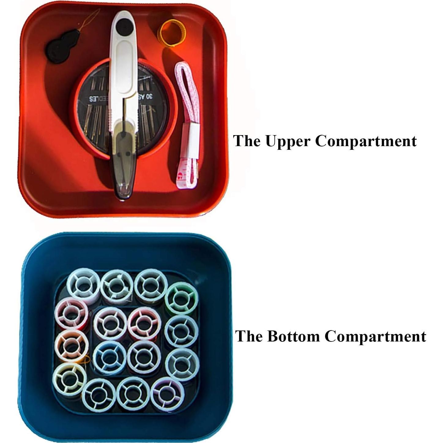 Kit de Costura UNIKON Azul con 30 Agujas y 16 Hilos