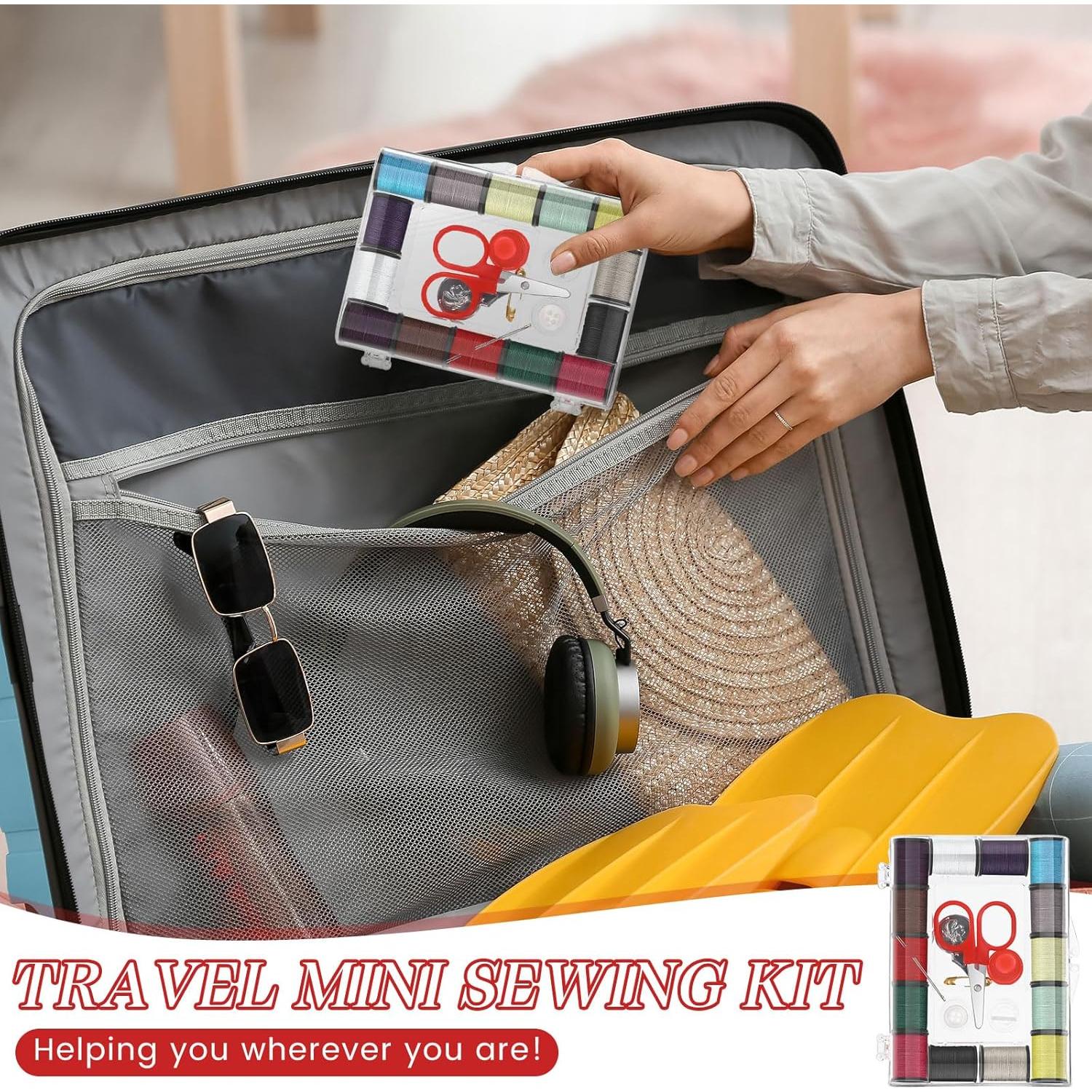 Kit de Costura Mini de Viaje FineCheer - 24 Paquetes Portátiles