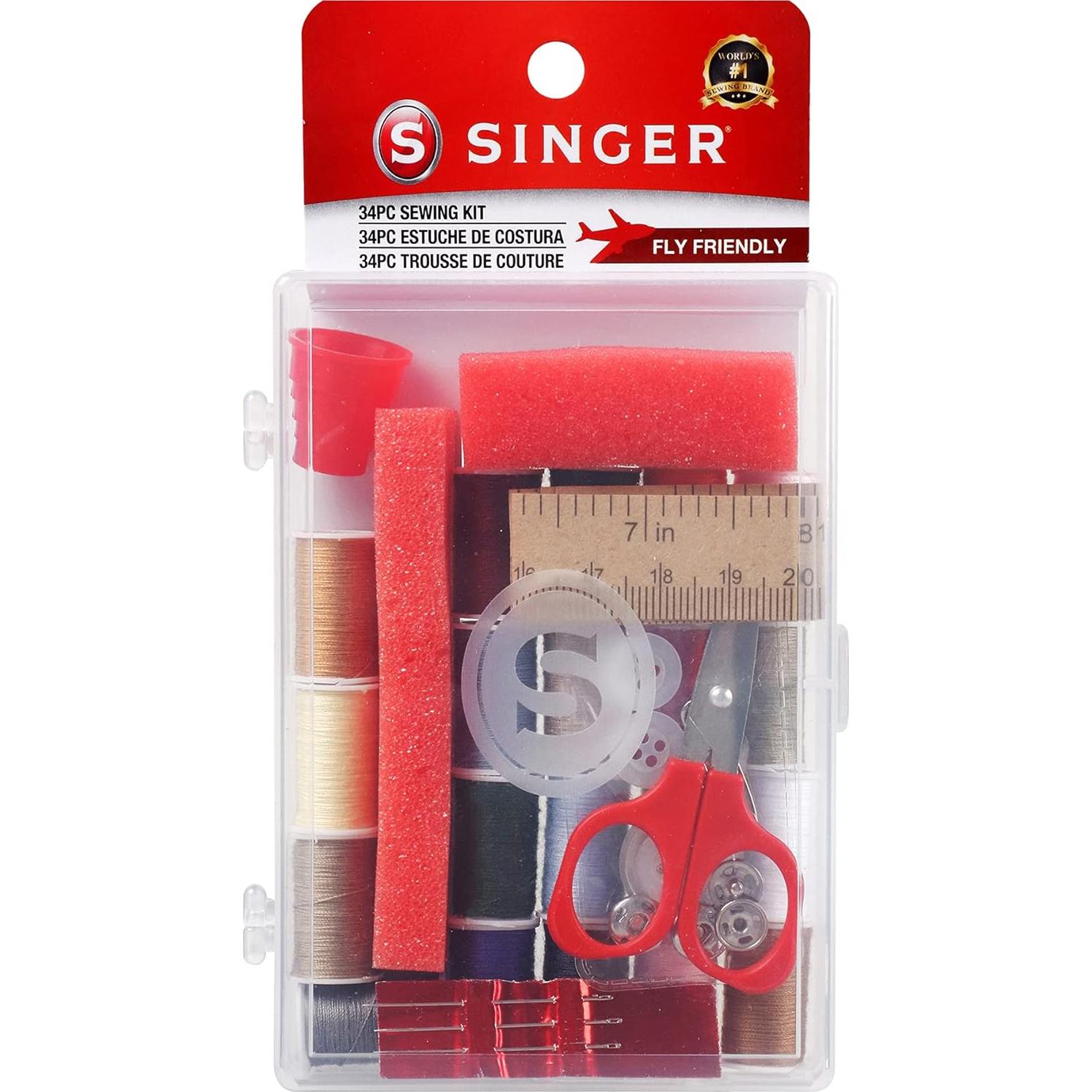 Kit de Costura de Viaje Singer 34 Piezas en Estuche Duro