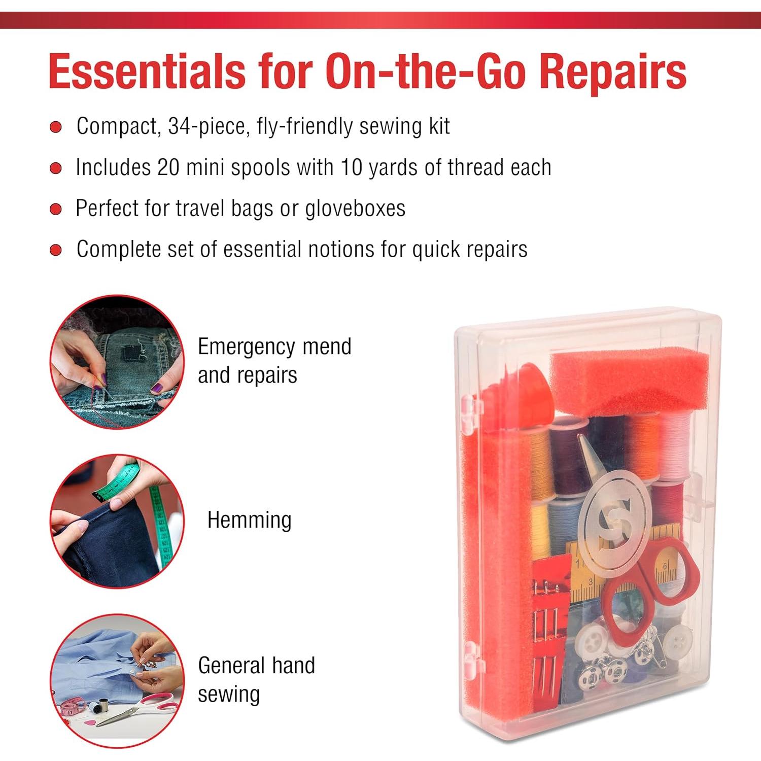 Kit de Costura de Viaje Singer 34 Piezas en Estuche Duro