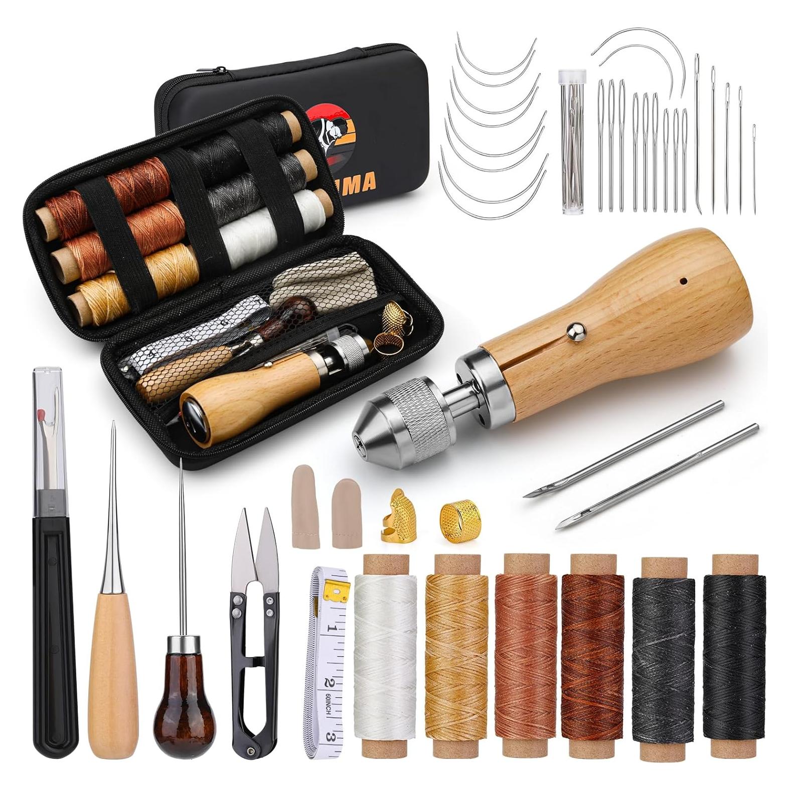 Kit de Agujas de Coser QMNNMA 40pcs con Hilo y Bolsa