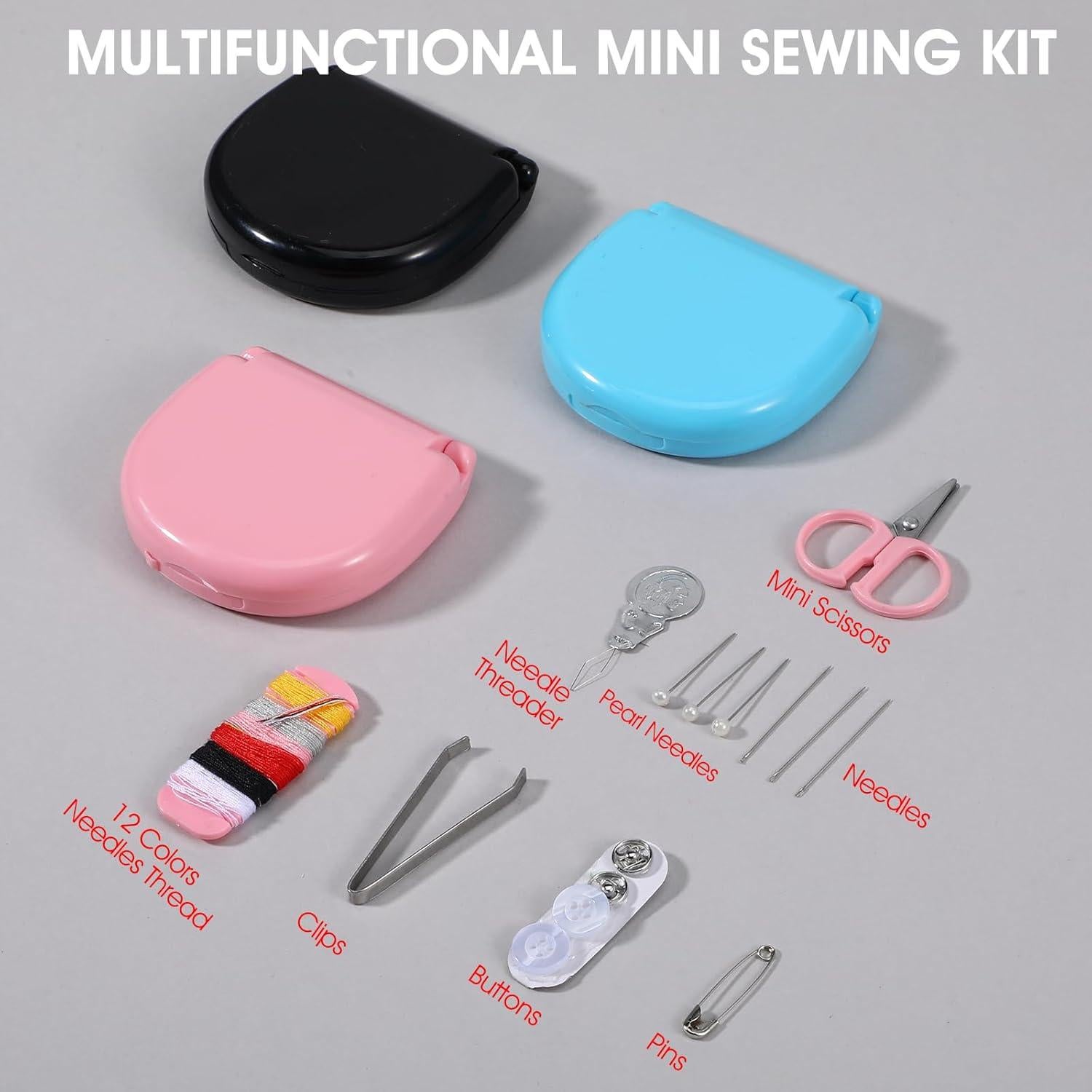 Kit de Costura de Viaje Mini Ubamdom 12 Pcs - Portátil y Ligero