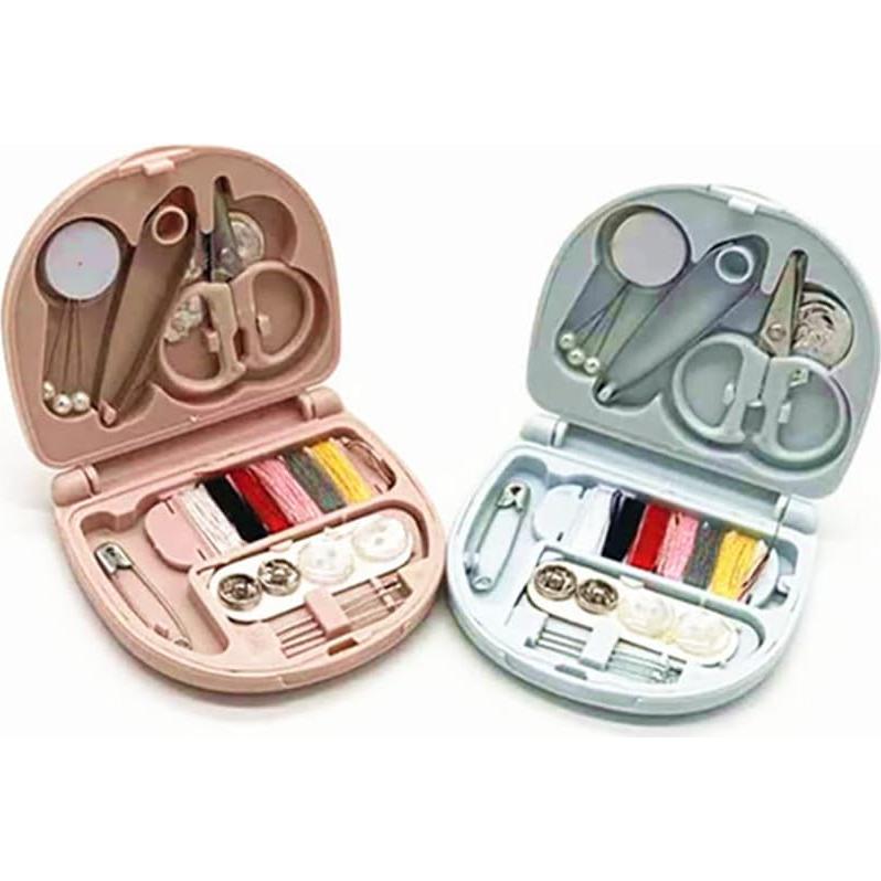 Kit de Costura Mini Nanaxagly Rosa, Caja de Herramientas 7x6.5cm