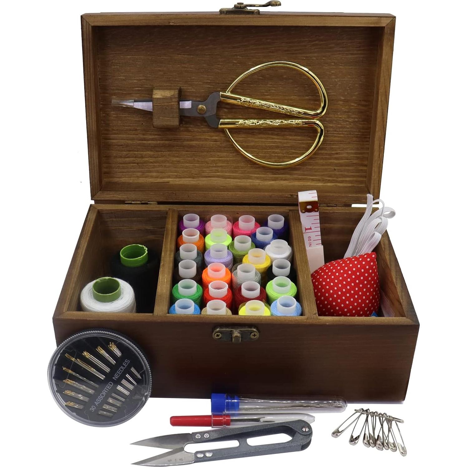 Kit de Costura Flytreal en Caja de Madera - Diente de León Retro