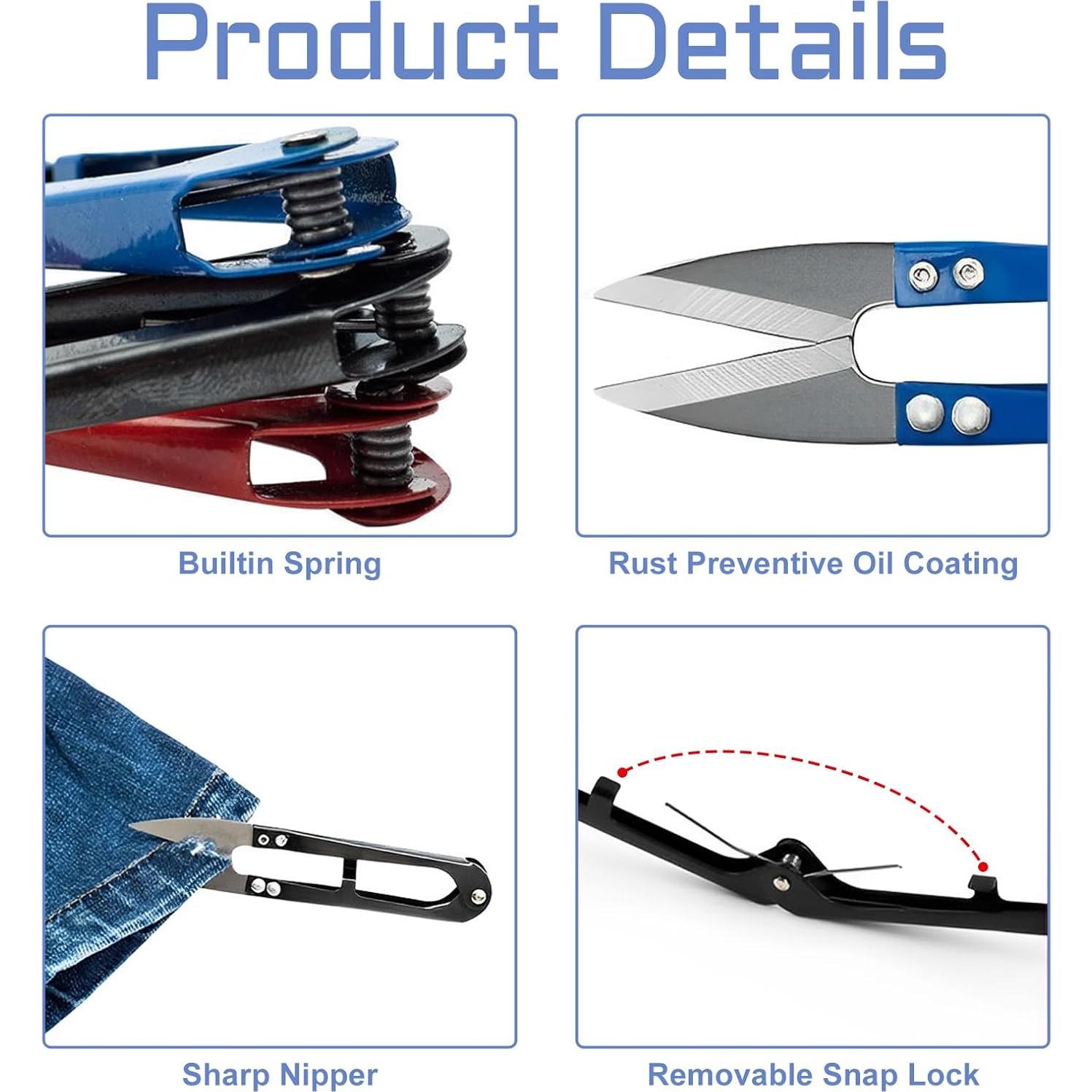 Tijeras de Coser CUGBO 24 Piezas Acero al Carbono 10.4cm