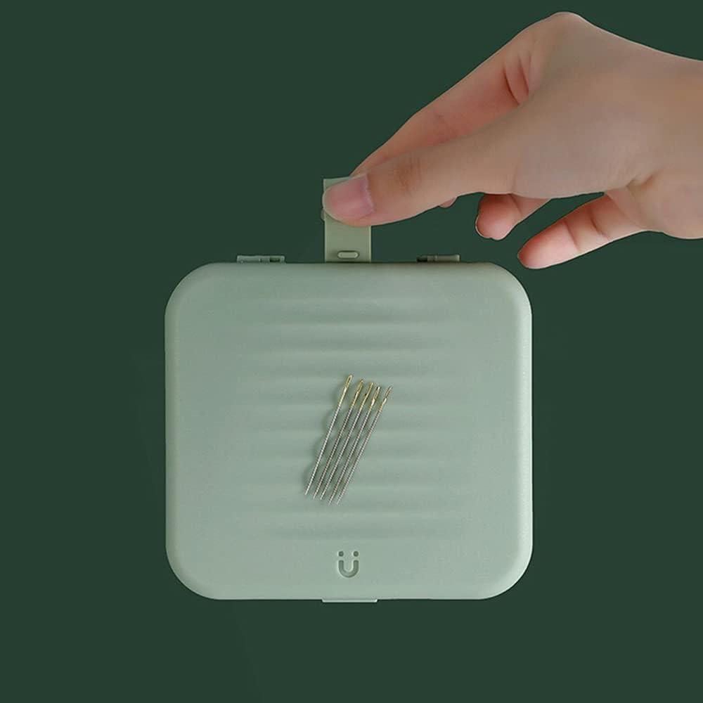 Caja de Costura Pequeña Portátil Verde con Accesorios