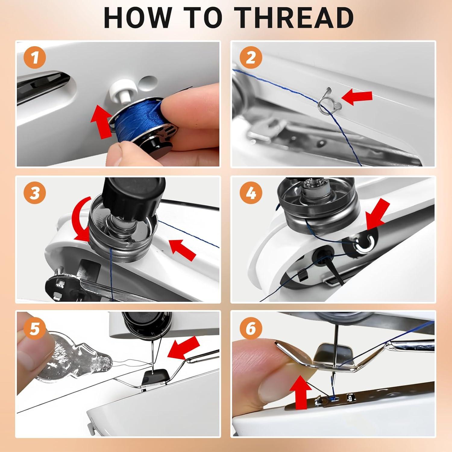 Máquina de Coser Portátil HSM-101B para Principiantes - Compacta y Eficiente