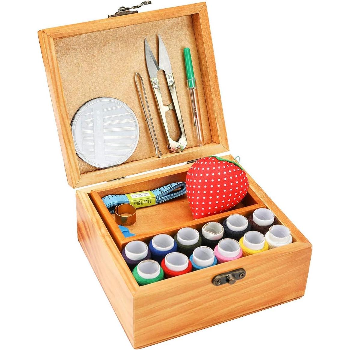 Kit de Costura BTU de Madera con Accesorios para Principiantes