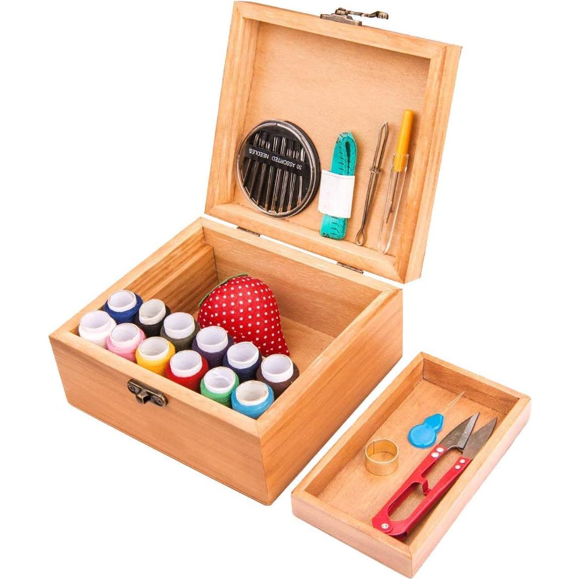 Kit de Costura BTU de Madera con Accesorios para Principiantes