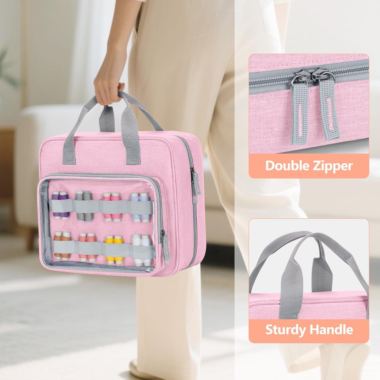 Organizador de Costura LUXJA Rosa con Bolsillos Versátiles