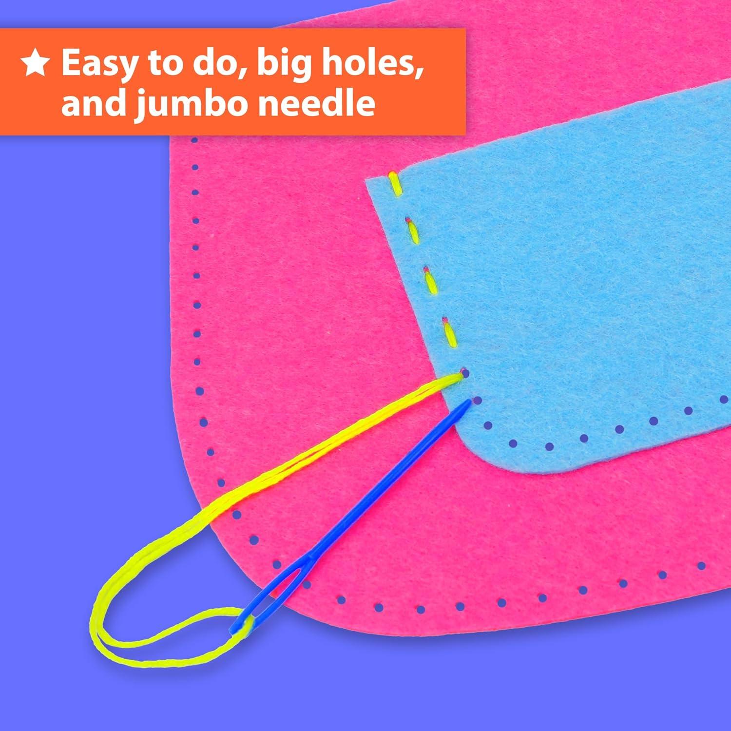 KRAFUN Kit de Costura para Niños 6 Proyectos Animales 5+ Años