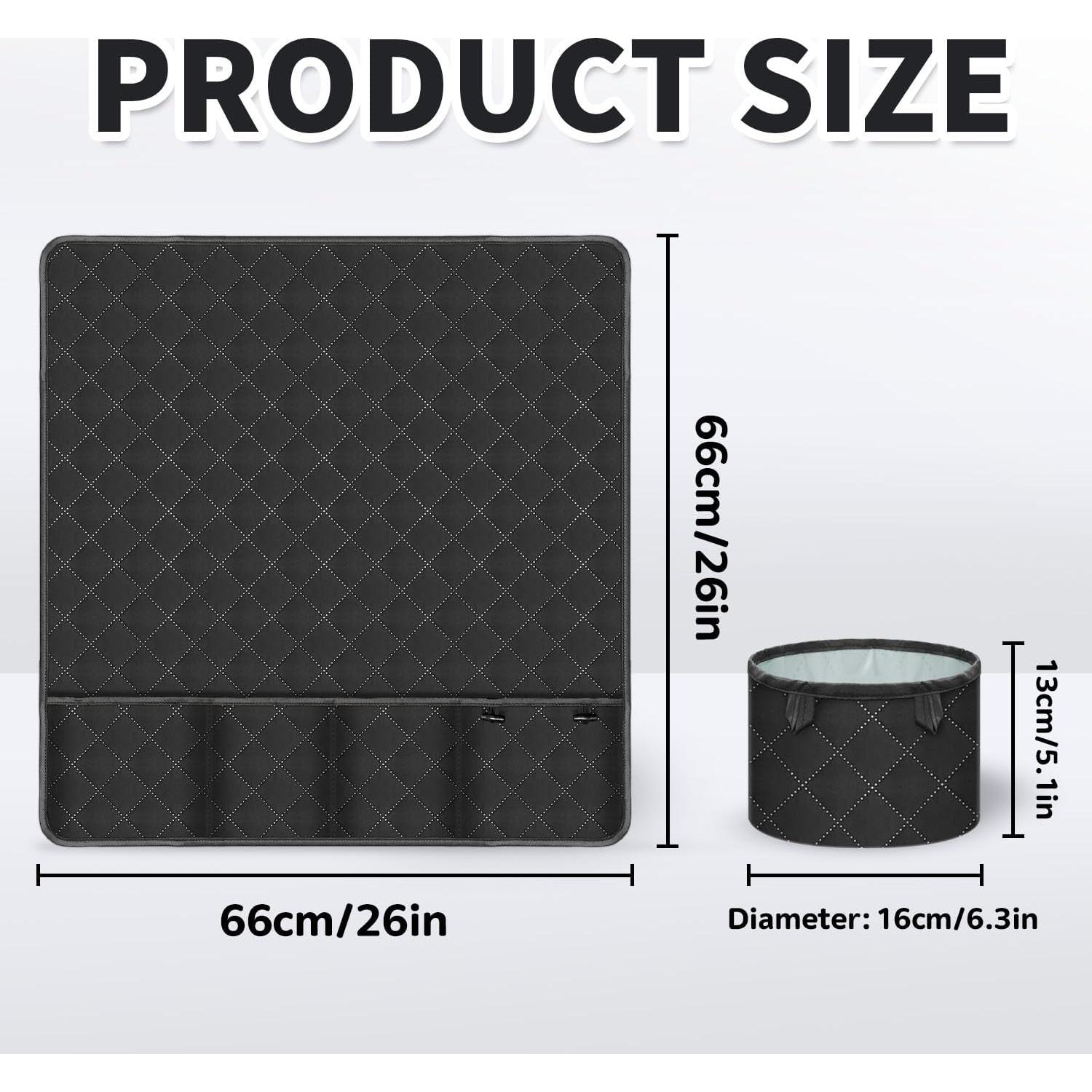 Alfombrilla para Máquina de Coser Grekos 66x66 cm con Bolsillos