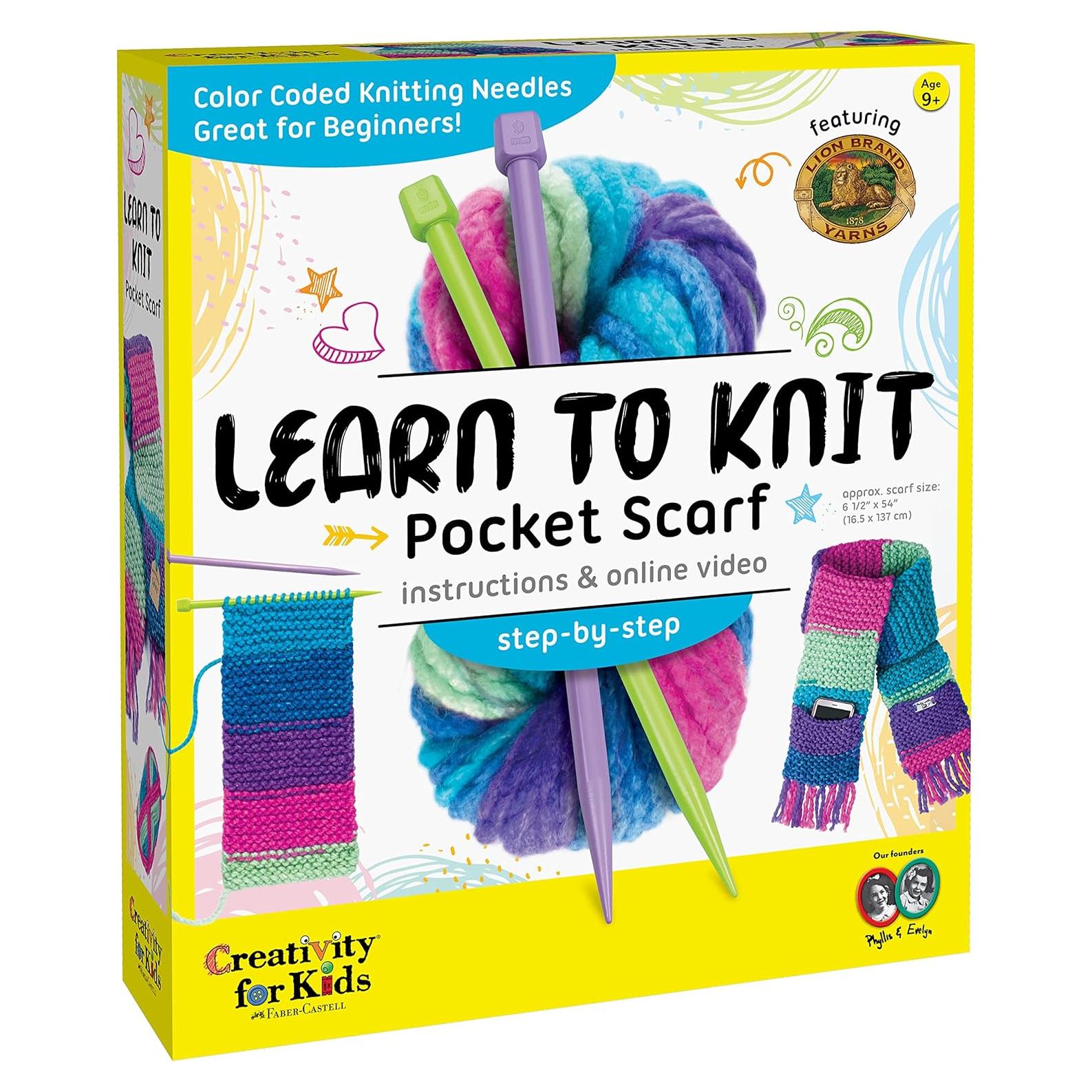 Kit de Tejido para Niños Creatividad para Niños - Bufanda de Bolsillo