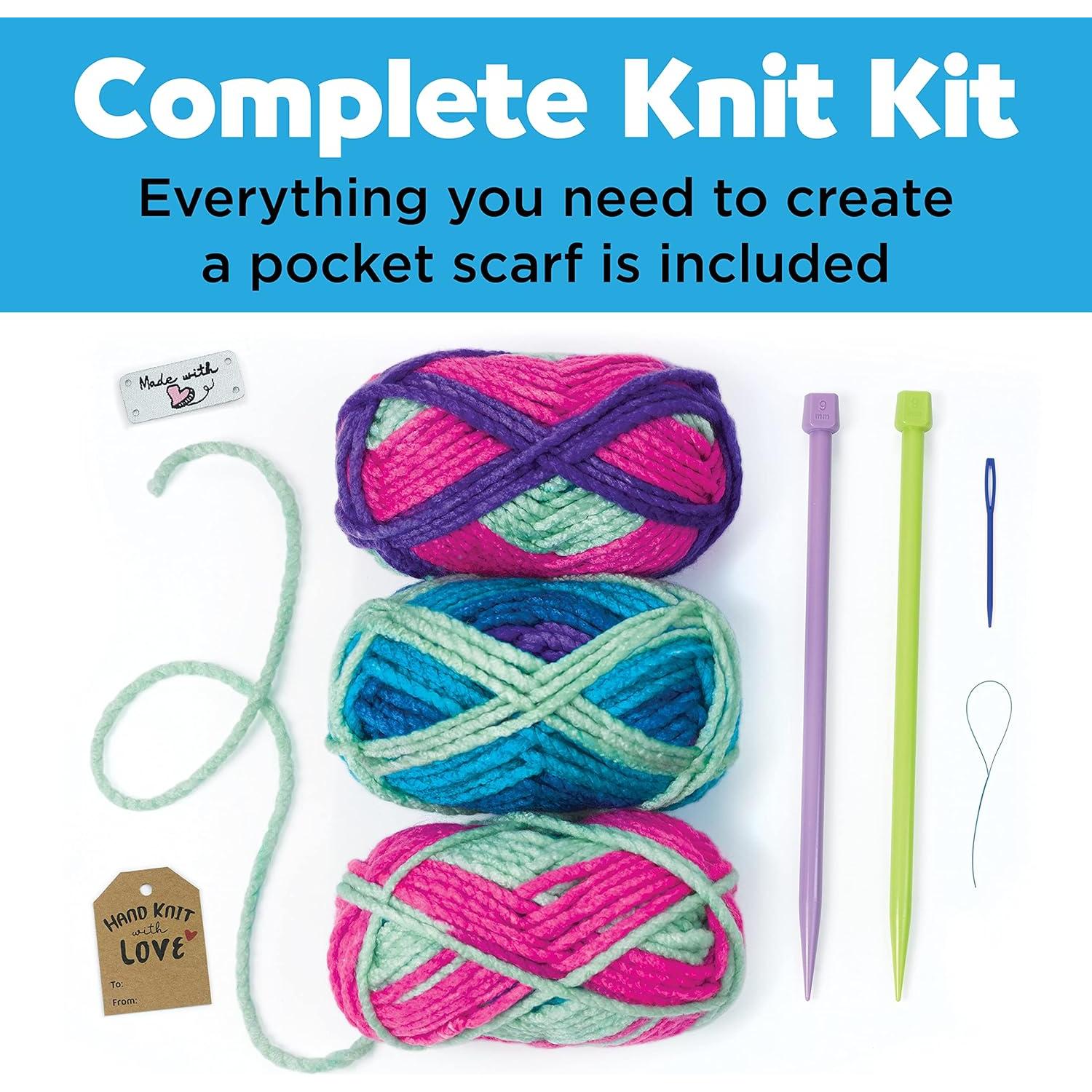 Kit de Tejido para Niños Creatividad para Niños - Bufanda de Bolsillo