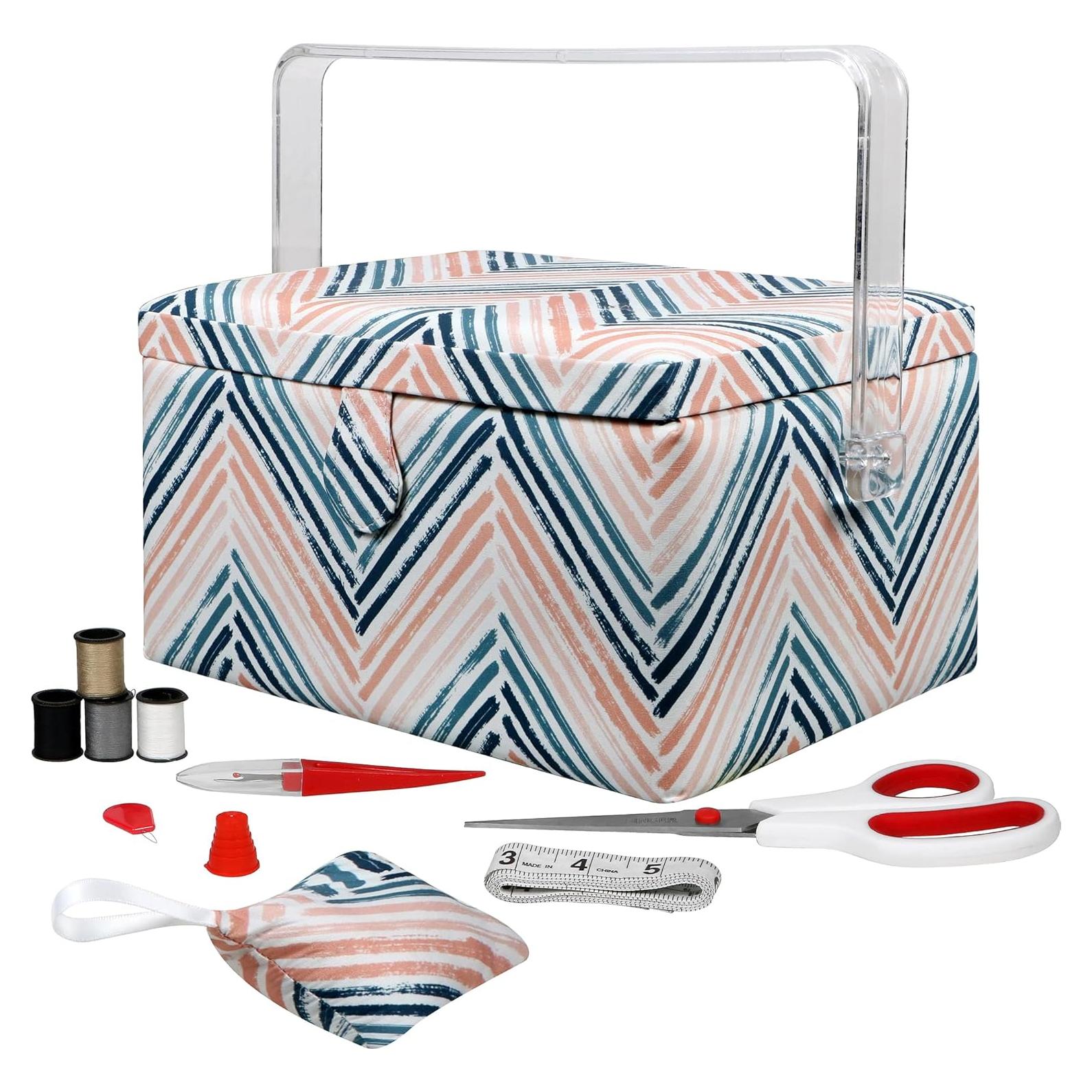 Cesta de Costura SINGER 10 Piezas Zig Zag 29.5x17.5cm