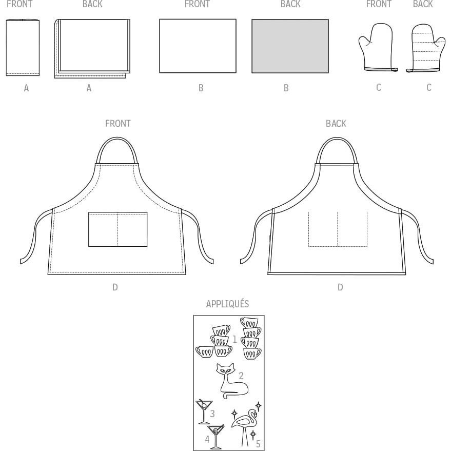 Kit de Costura McCall's M8377 para Delantal y Accesorios