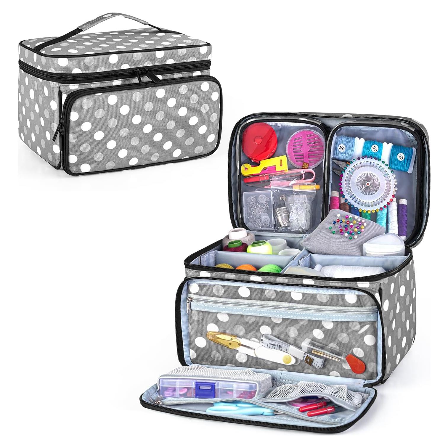 Organizador de Costura Luxja con 2 Bolsillos Transparentes