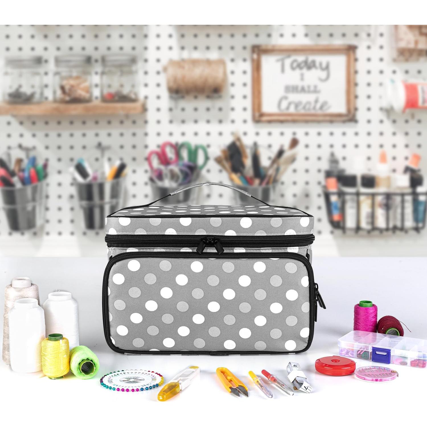 Organizador de Costura Luxja con 2 Bolsillos Transparentes