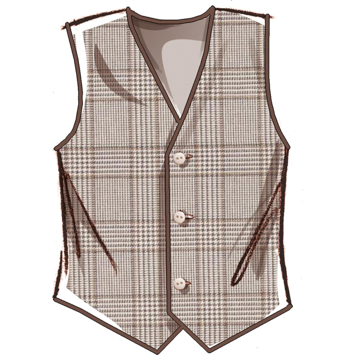 Kit de Patrón de Costura McCall's M8442 para Chalecos Unisex XS-XL