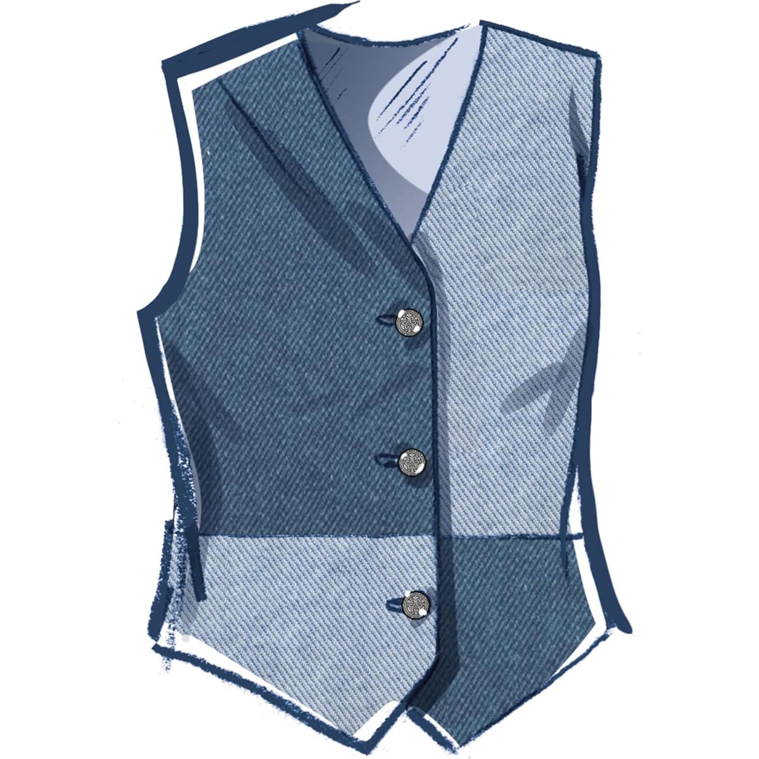 Kit de Patrón de Costura McCall's M8442 para Chalecos Unisex XS-XL