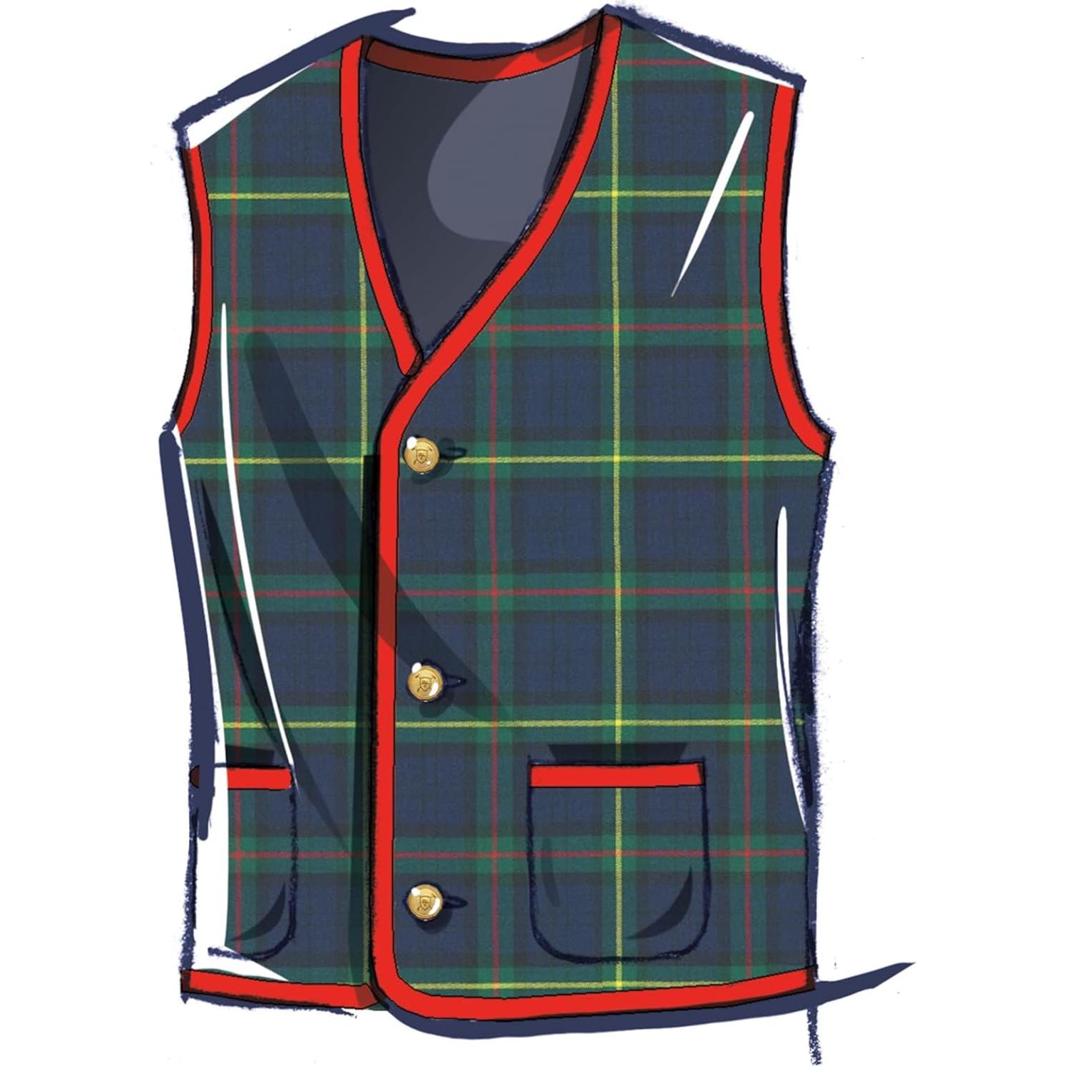 Kit de Patrón de Costura McCall's M8442 para Chalecos Unisex XS-XL