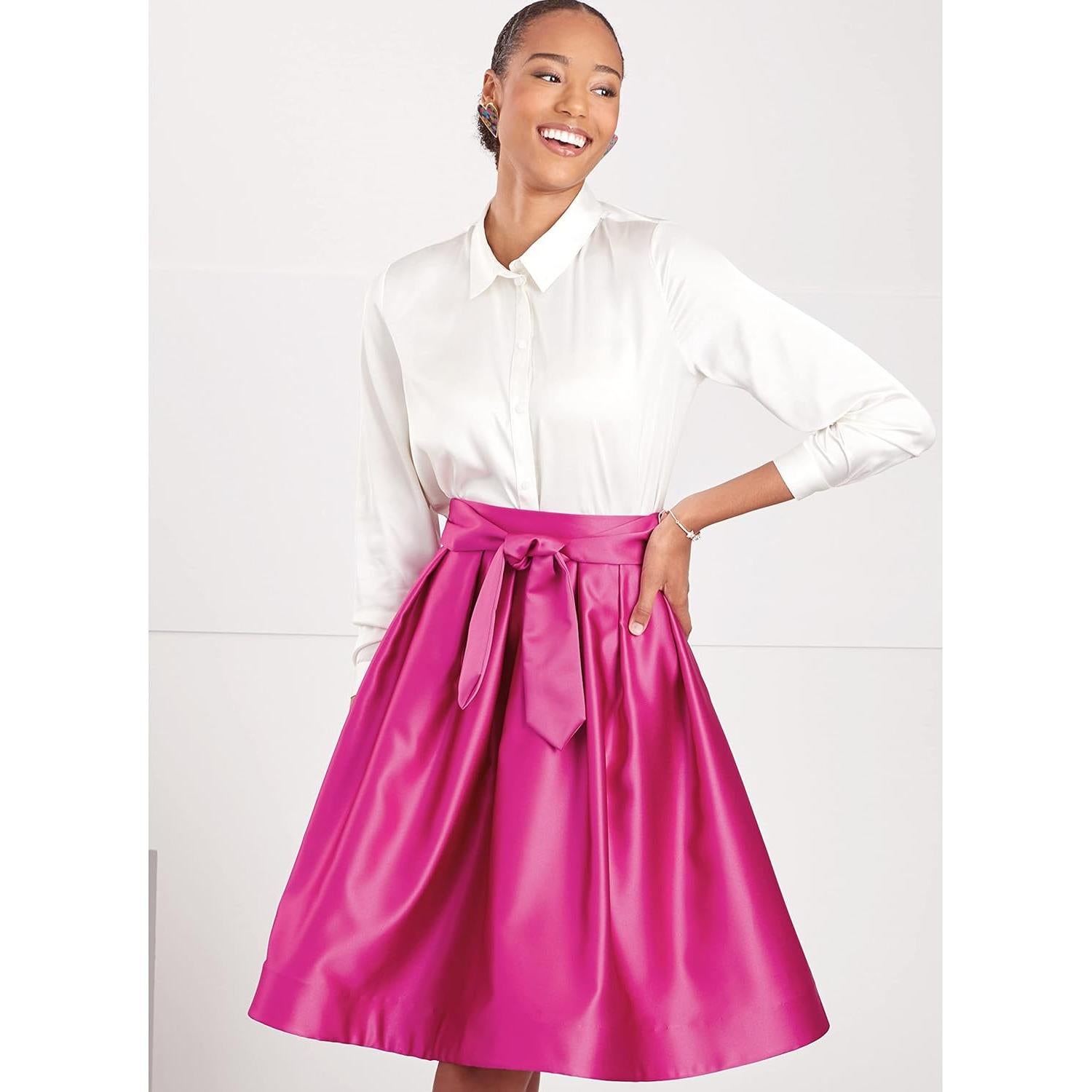 Kit de Patrones de Costura de Faldas Plisadas Simplicity Tallas 14-22